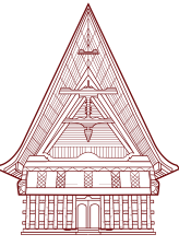 rumah batak toba gorga maroon